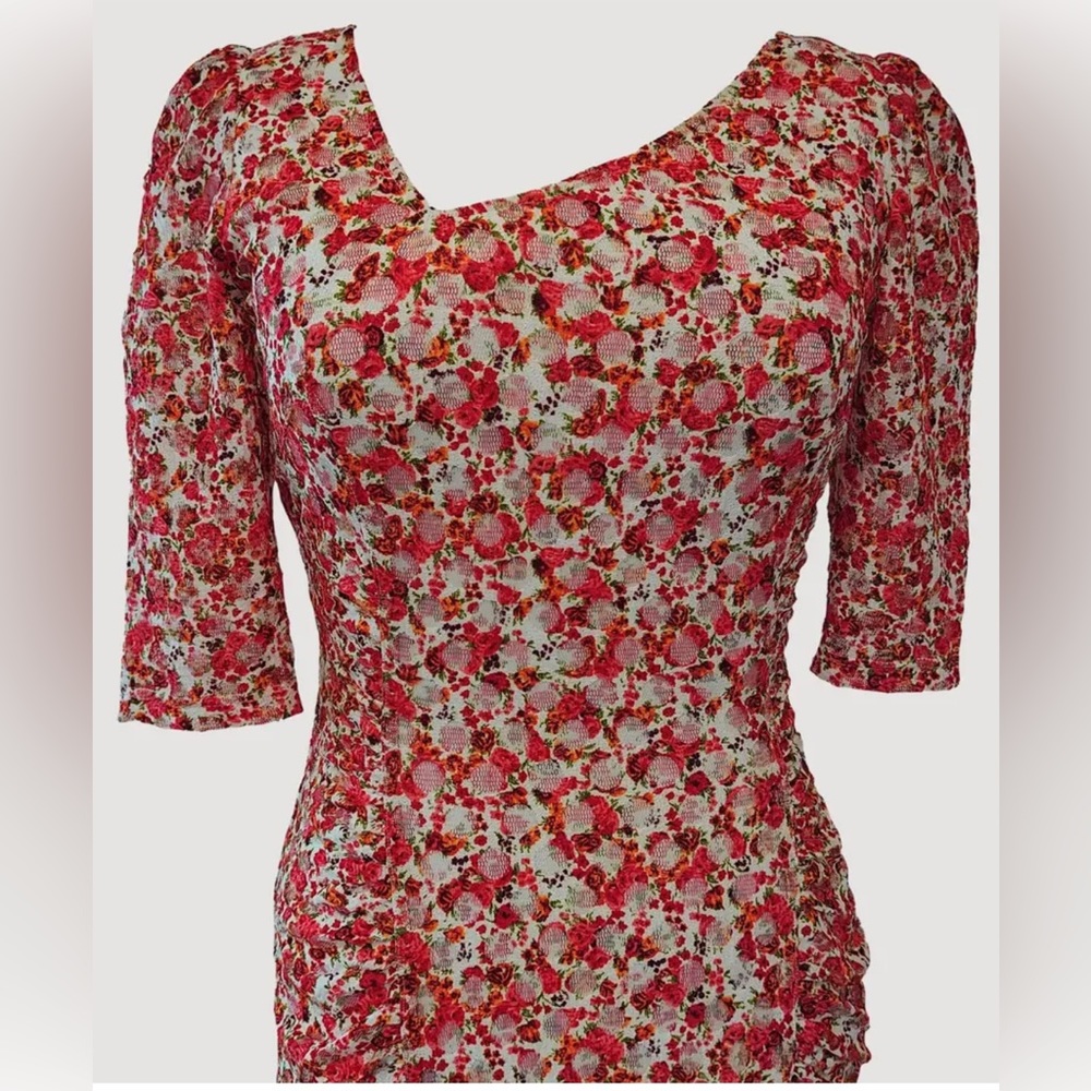REISS lined stretch mini dress, perfect condition, size 6, floral